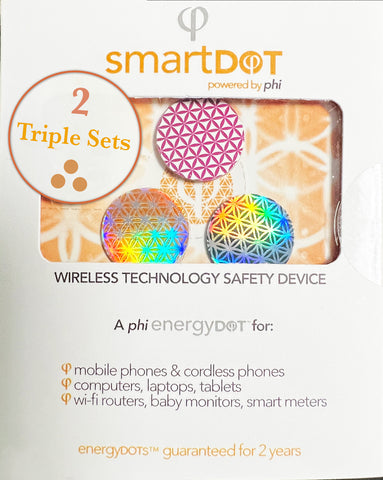 Smart Dot- EMF Safety Device - 2 Triple Sets