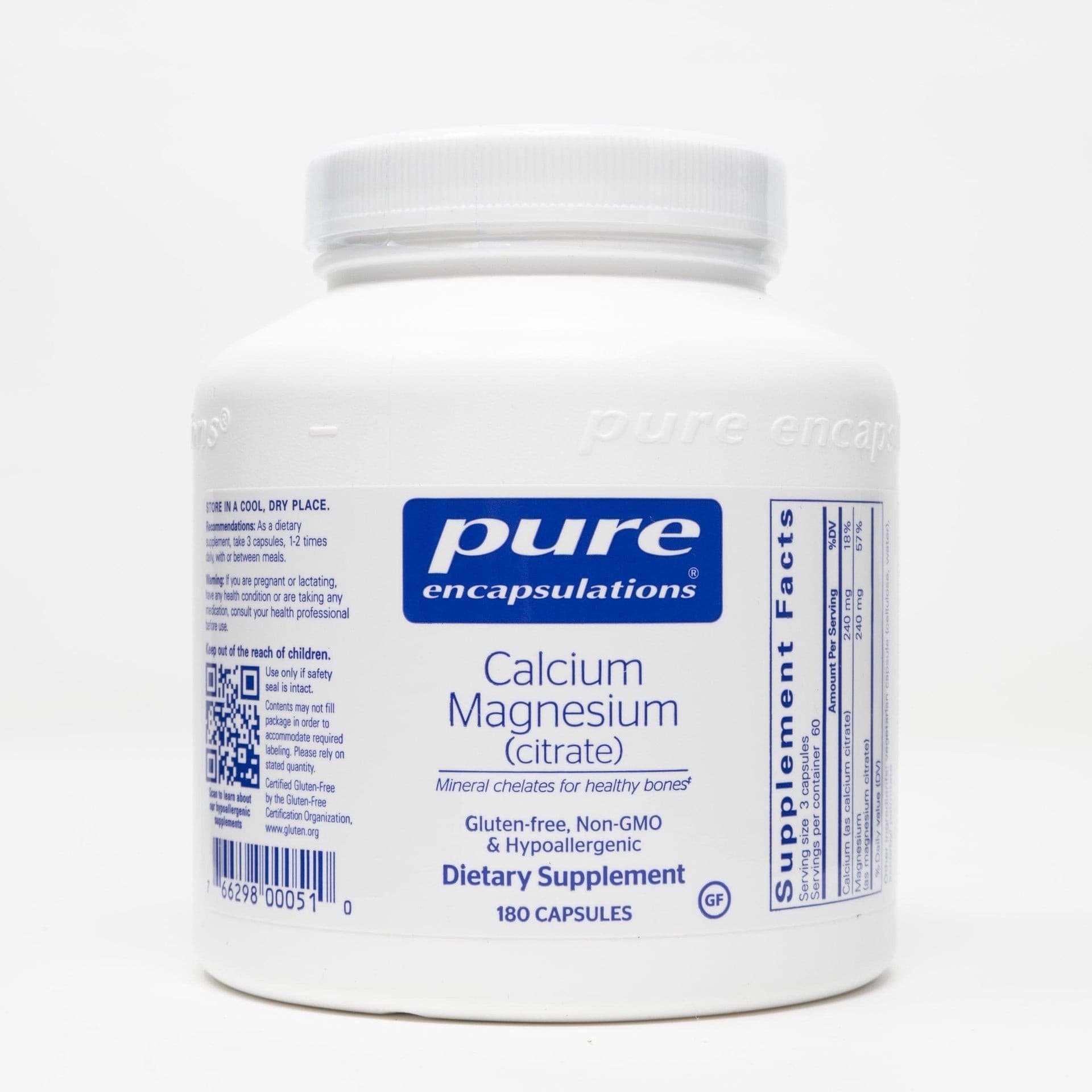 Calcium Magnesium 180 Capsules.