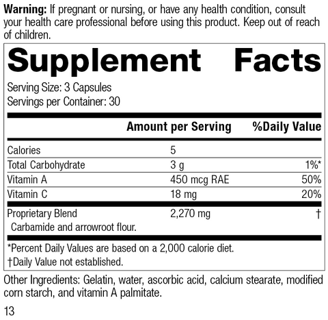 A-C Carbamide®, 90 Capsules, Rev 12 Supplement Facts