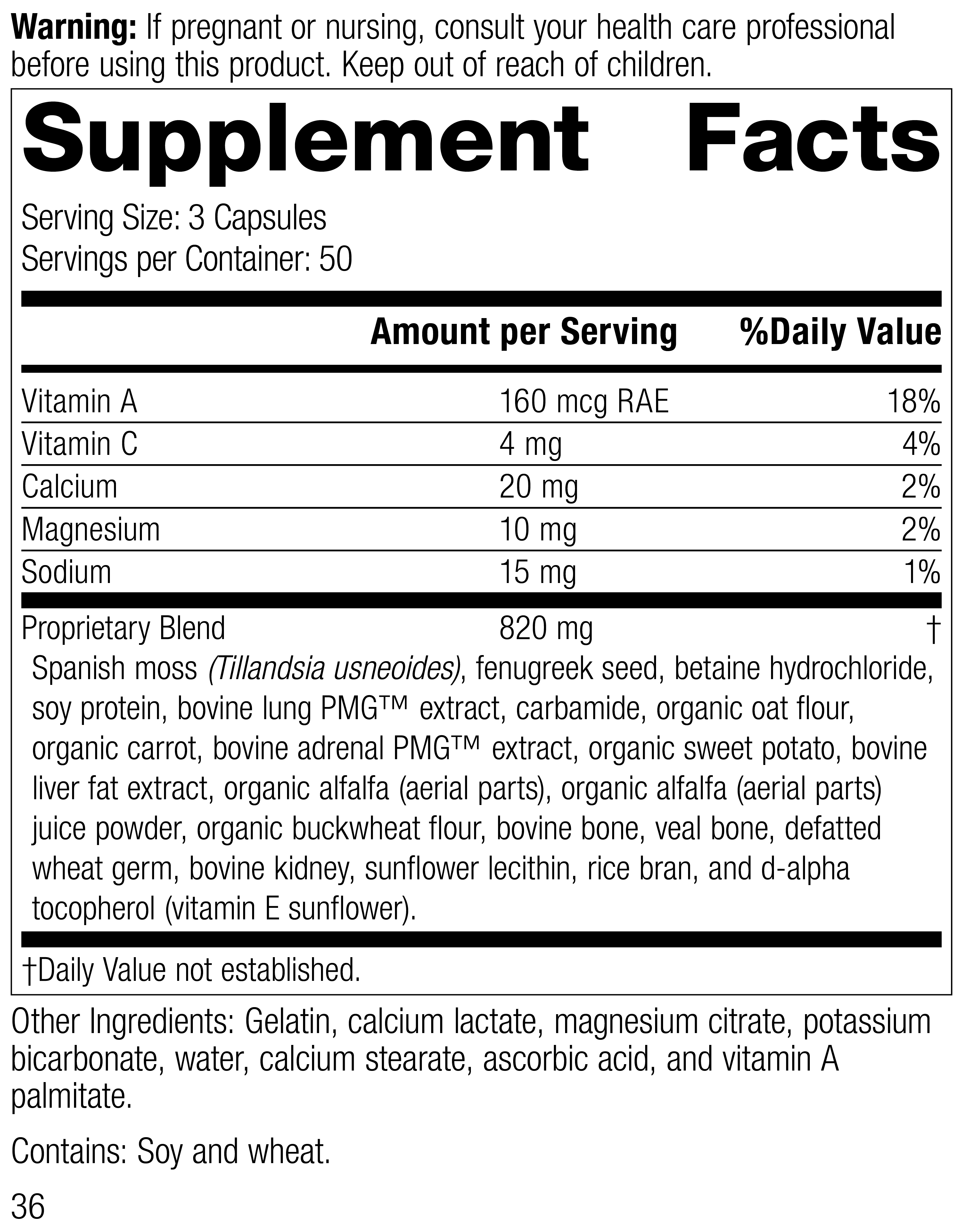 Allerplex®, 150 Capsules, Rev 34 Supplement Facts