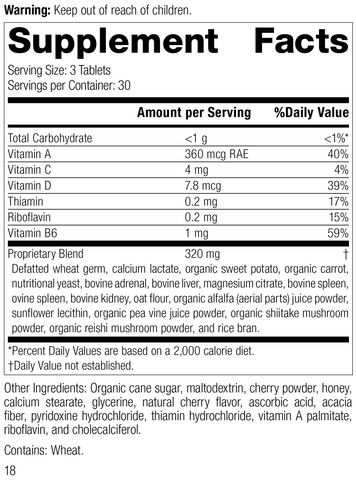 Catalyn® Chewable, 90 Tablets, Rev 18 Supplement Facts