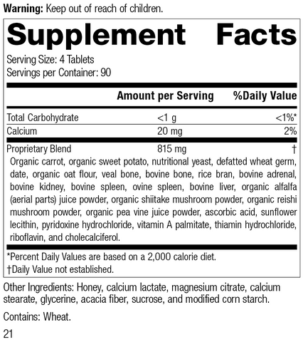 Cyrofood®, 360 Tablets, Rev 20 Supplement Facts