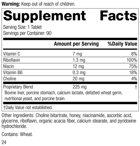 Cataplex® B2, 90 Tablets, Rev 23 Supplement Facts