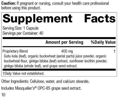 Ginkgo Synergy®, Rev 10 Supplement Facts