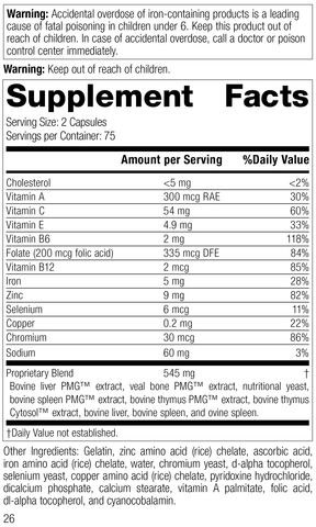 Immuplex®, 150 Capsules, Rev 26 Supplement Facts