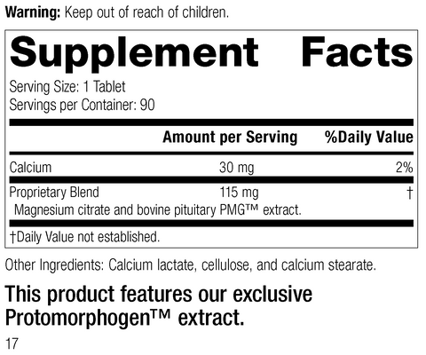 Pituitrophin PMG®, 90 Tablets, Rev 17 Supplement Facts