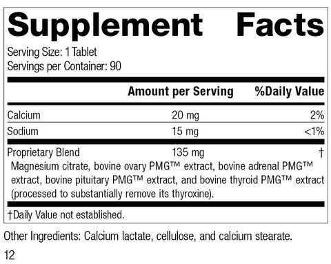 Symplex® F, 90 Tablets, Rev 12 Supplement Facts