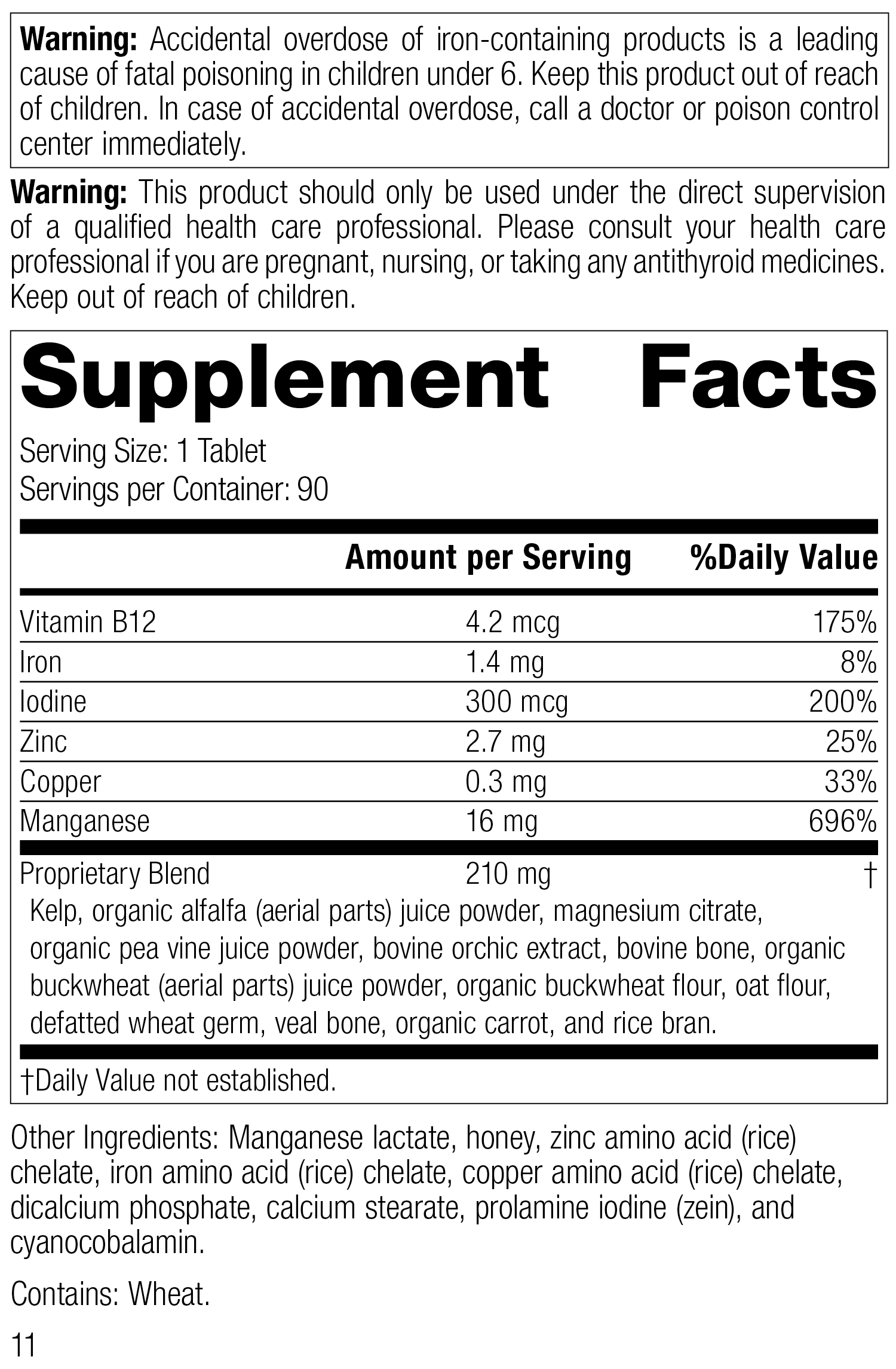 Trace Minerals-B12 R11 90 Tablets Label Image