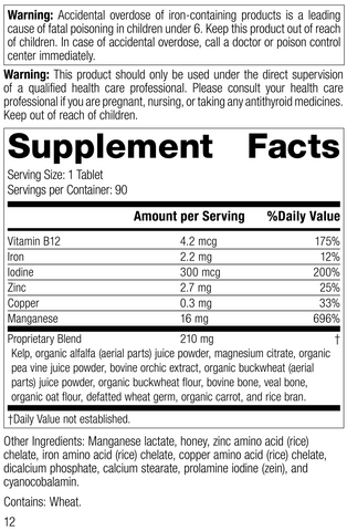 Trace Minerals-B12 R11 90 Tablets Label Image
