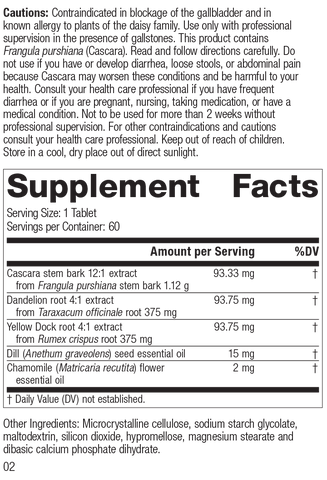 Colax, 60 Tablets Rev 01 Supplement Facts