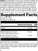 supplement fact label