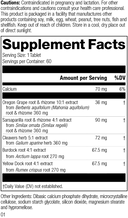 supplement fact label