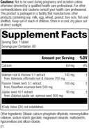 supplement fact label