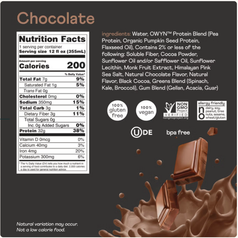 OWYN Protein Drink Elite Chocolate