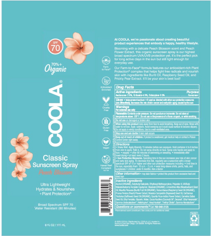 Hydrating Lotion SPF70 Peach Blossom 5floz