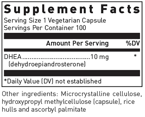 DHEA 10mg 100 Vegetarian