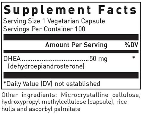 DHEA 50mg 100 Vegetarian