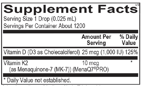 Liquid Vitamin D3-K2 1oz