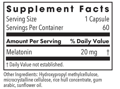 Melatonin 20mg 60 Capsules