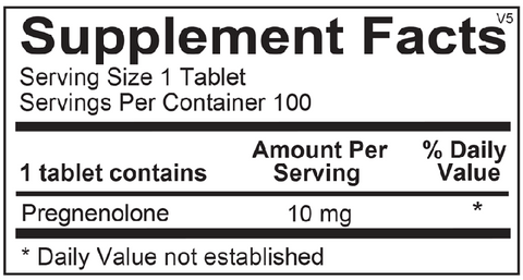 Pregnenolone 10mg 100 Tablets