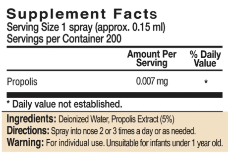 Propolis Nasal Spray 1oz