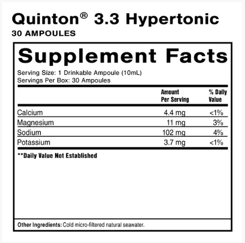 Quinton Hypertonic ampoules