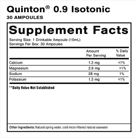 Quinton Isotonic ampules