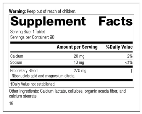 Ribonucleic Acid (RNA) 90 Tablets