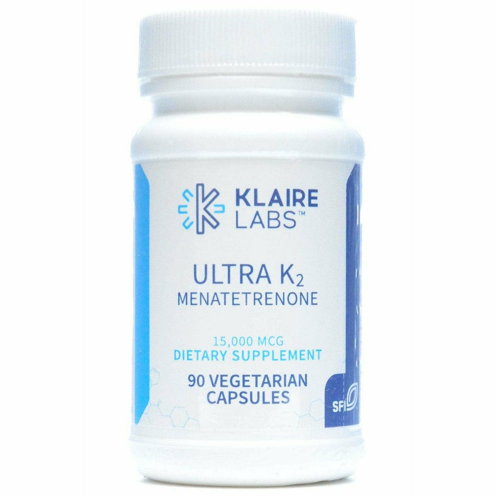 Ultra K2 (Menatetrenone) 15 mg 90 Caps by Klaire Labs.